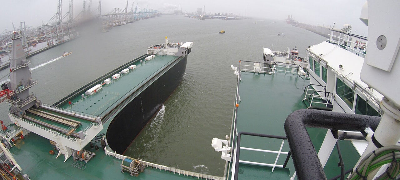Approaching Port of Rotterdam with the largest vessel ever built